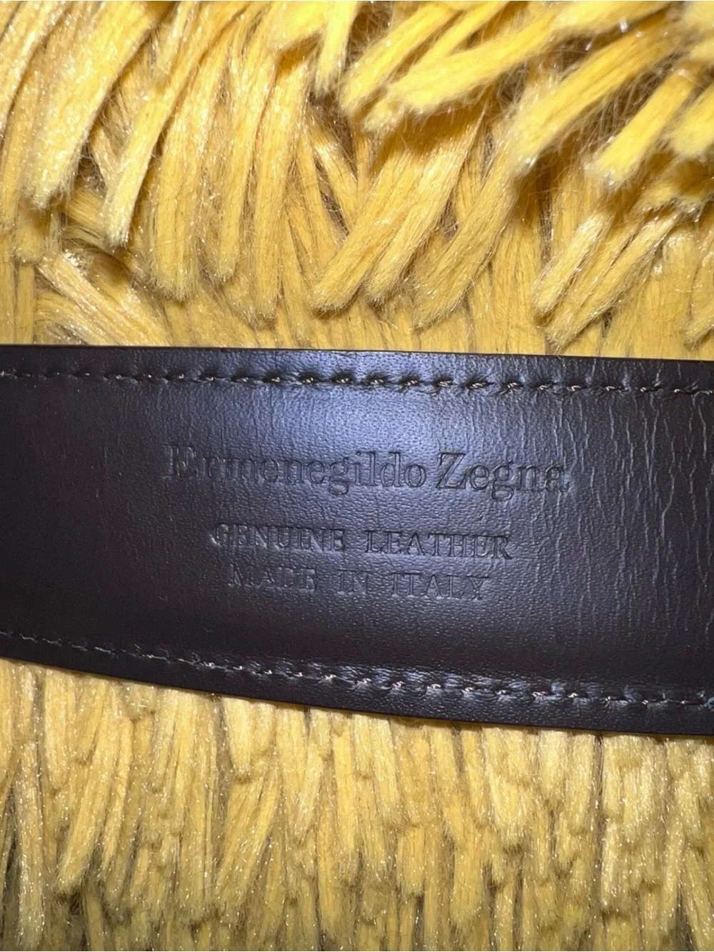 Zenga Silver Buckle Brown Leather Belt Brand New